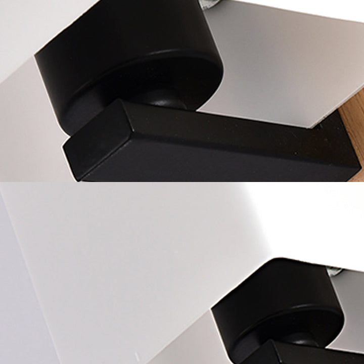 BowLift | White Umbrella Wall Light with Black Base 1 Light Modern Style Milk Glass Wall Light for the Living Room