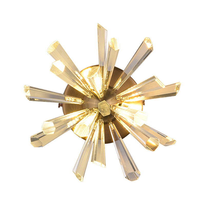 BowLift | Crystal Rod Sputnik Wall Lamp Contemporary 2-Head Gold Wall Sconce in Warm/White Light