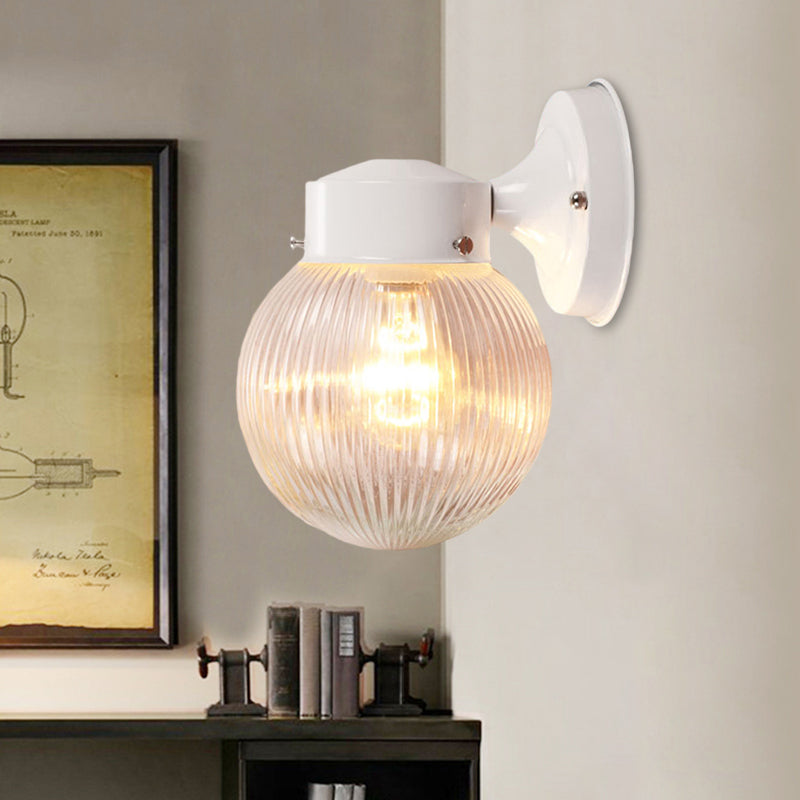 BowLift | Prismatic Glass Global Wall Light Modern 1 Light Black/White Wall Mounted Lighting Fixture for Hall