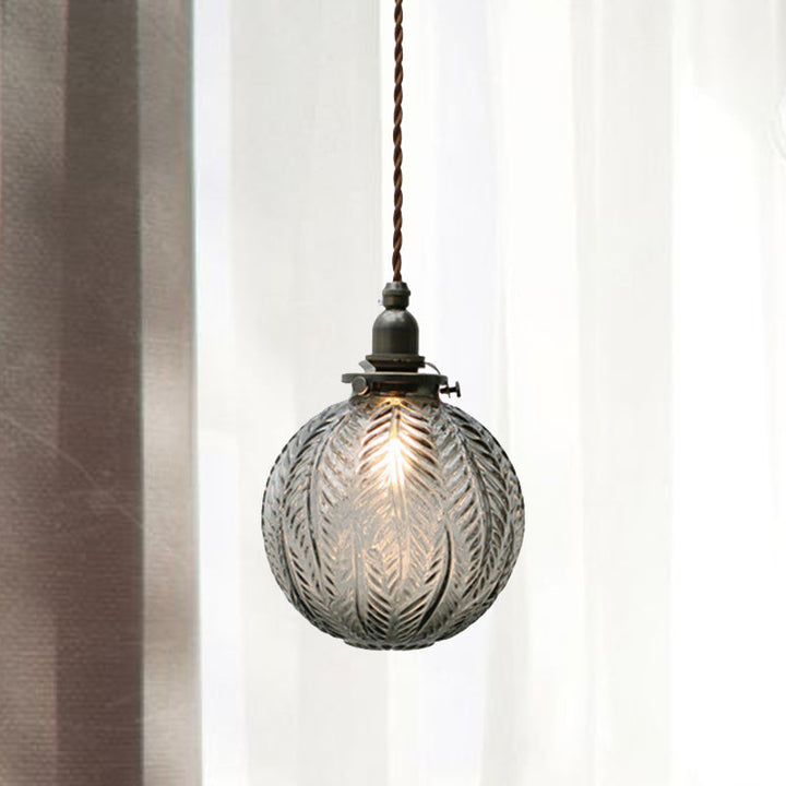 BowLift | Pendant Light with Vintage Glass Globe Shade