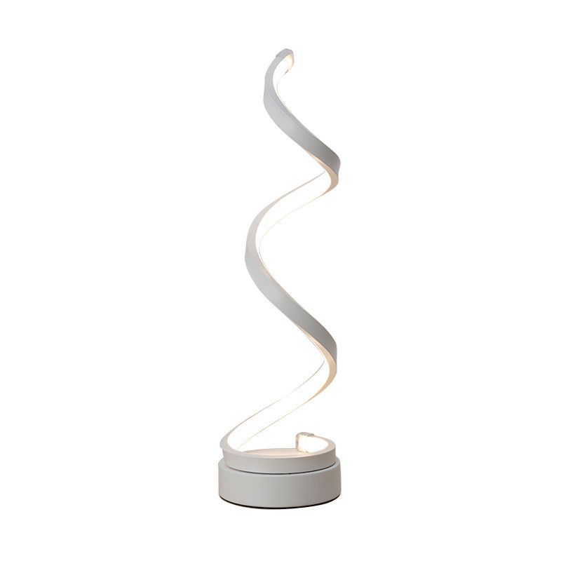 SpiraLuxe – Modern LED Table Lamp with Spiral Design Bowlift