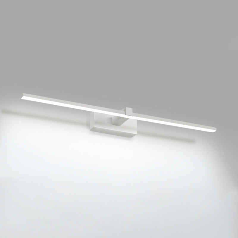 BowLift | Iron rod makeup mirror light simplicity black/white LED wall lamp for bathroom, 16/19.5/23.5 inches long