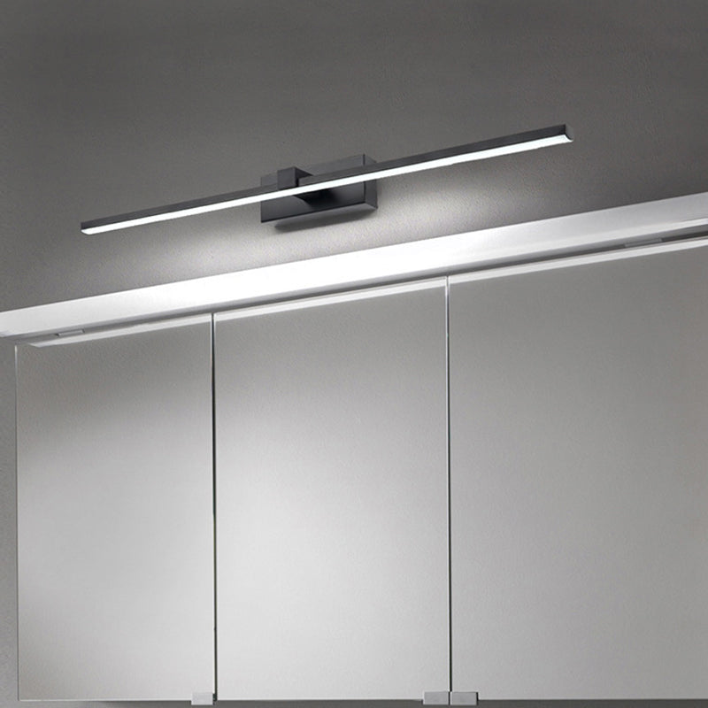BowLift | Iron rod makeup mirror light simplicity black/white LED wall lamp for bathroom, 16/19.5/23.5 inches long