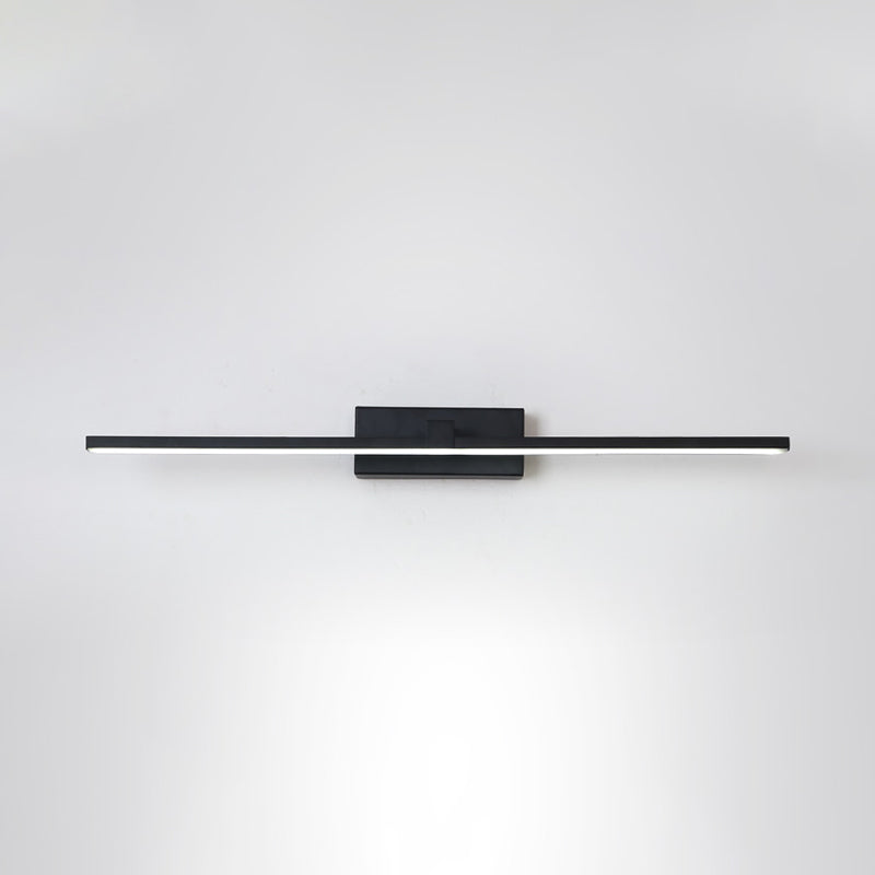 BowLift | Iron rod makeup mirror light simplicity black/white LED wall lamp for bathroom, 16/19.5/23.5 inches long