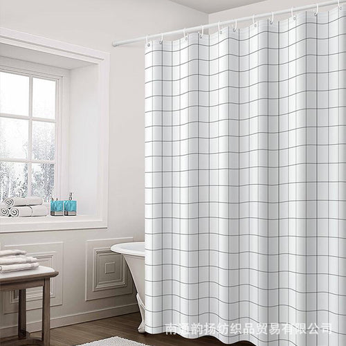 Modern Minimalist Grid Shower Curtain Bowlift