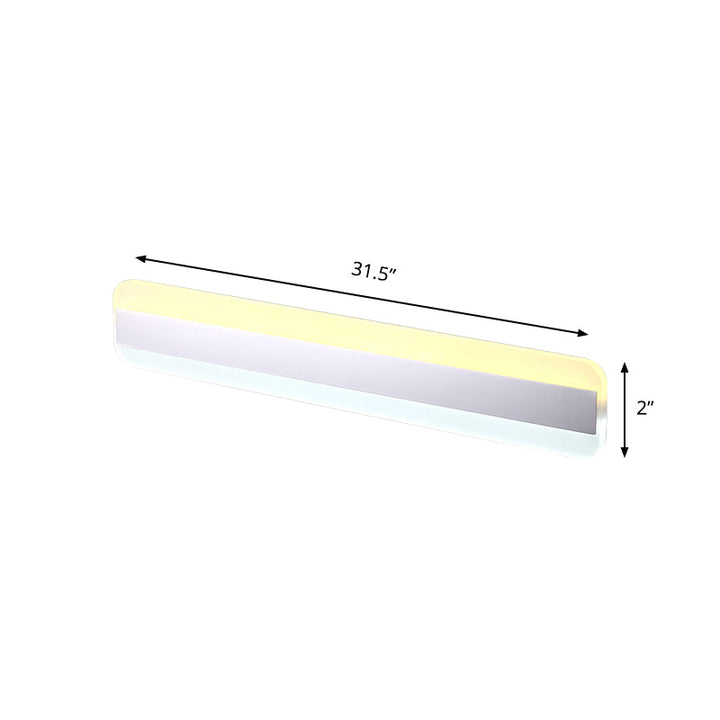 BowLift | 31.5"/39"/47" Width linear makeup mirror light modern acrylic LED bathroom light above the mirror with reflector