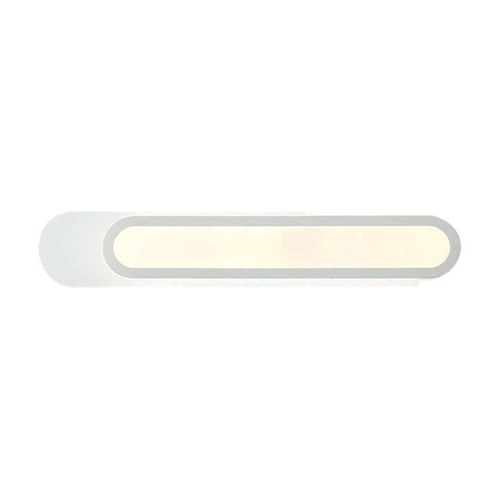 BowLift | LED Bathroom Mirror Light with Oblong Acrylic Shade White Wall Sconces in Warm/White Light, 12"/18"/20" Wide