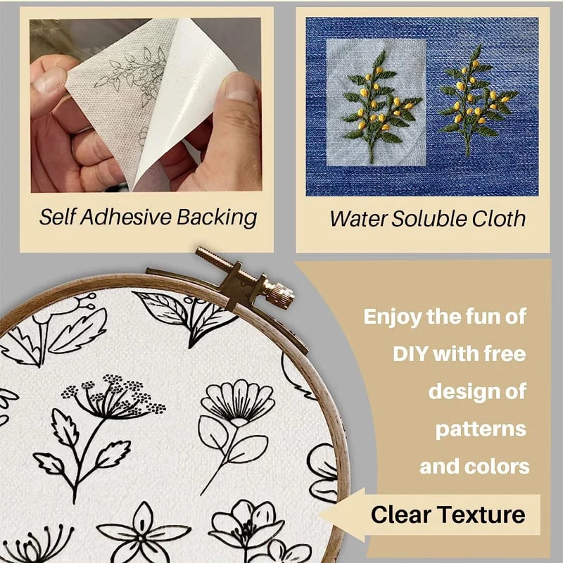 BowLift | Stick flower pattern — Water-soluble designs for crafts