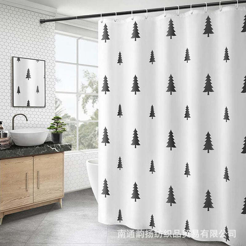 Modern Minimalist Grid Shower Curtain Bowlift