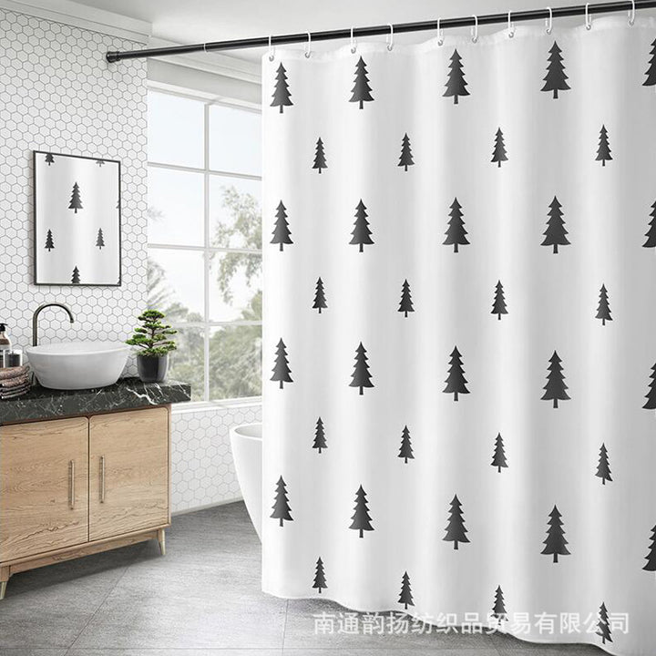 Modern Minimalist Grid Shower Curtain Bowlift