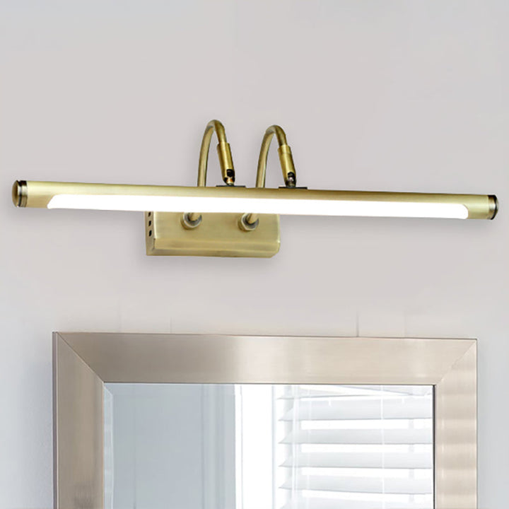 BowLift | Tube Designer Lighting Modern Metal 16.5"/20.5" W LED Gold Finish Adjustable Wall Lamp with Curved Arm, Warm/White Light