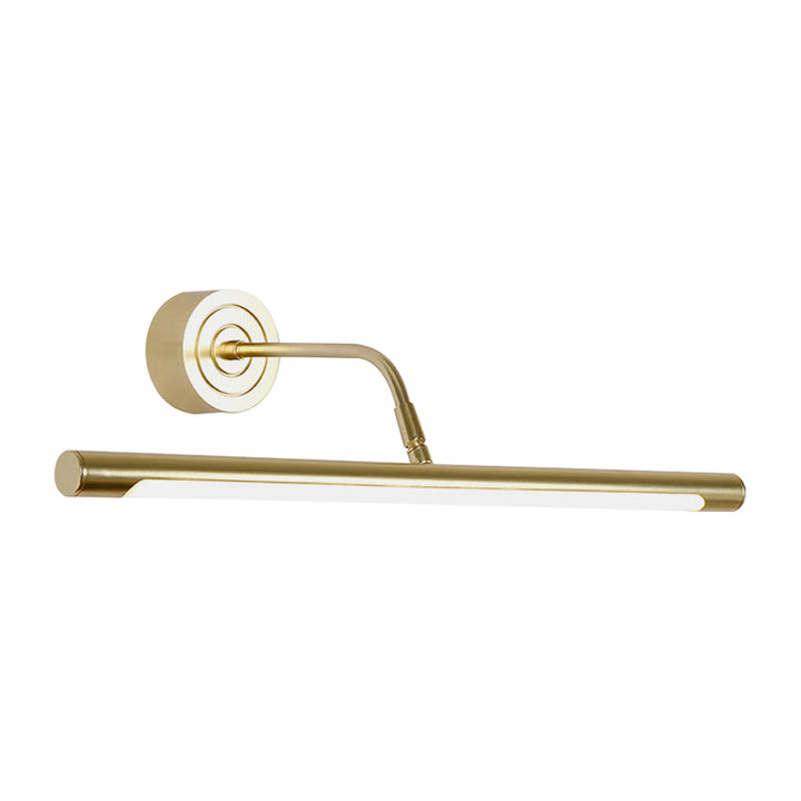 BowLift | 16"/20" W Slim Cylindrical Makeup Mirror Light Modernism Metal LED Gold Wall Mount Lamp for Bedroom, Warm/White Lighting