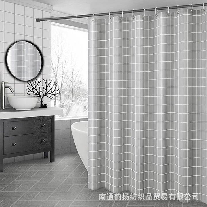 Modern Minimalist Grid Shower Curtain Bowlift