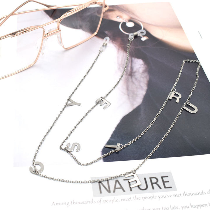 Alphabet Pendant Eyewear Necklace Bowlift