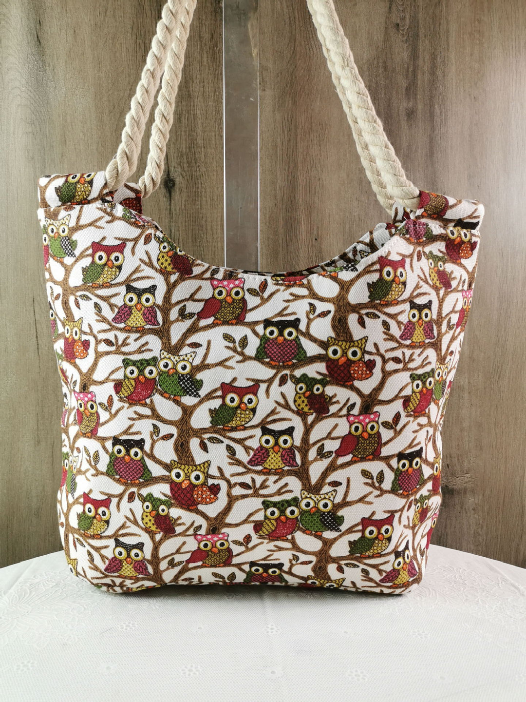 Beach bag with owl pattern Bowlift