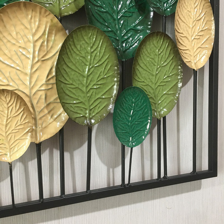 Decorative Metal Leaf Wall Art Panel Bowlift