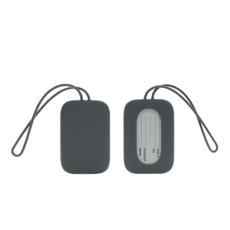 silicone luggage tag with ID window and elastic strap Bowlift