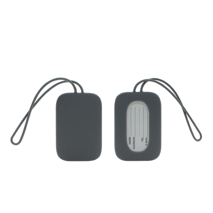 silicone luggage tag with ID window and elastic strap Bowlift