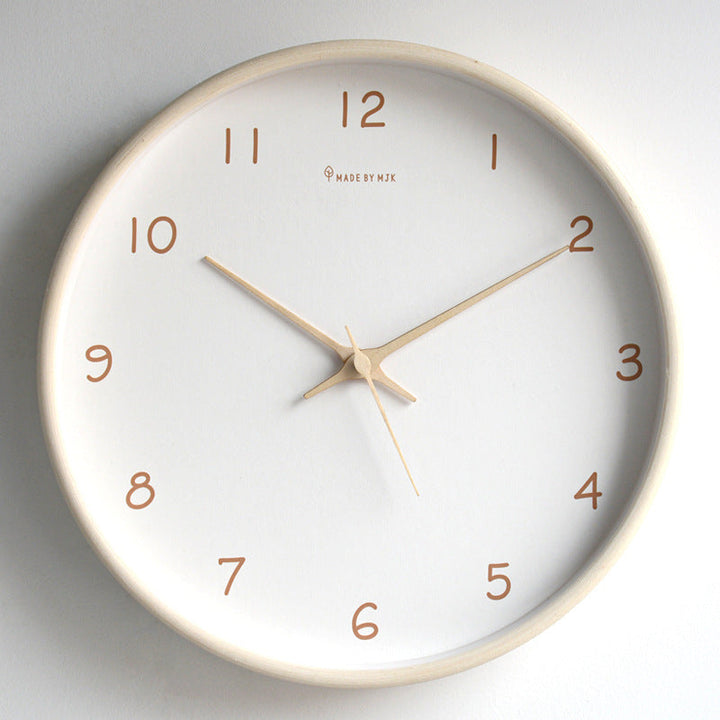 BowLift | Simple analog solid wood wall clock for home – timeless and elegant!