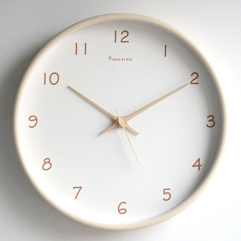 BowLift | Simple analog solid wood wall clock for home – timeless and elegant!