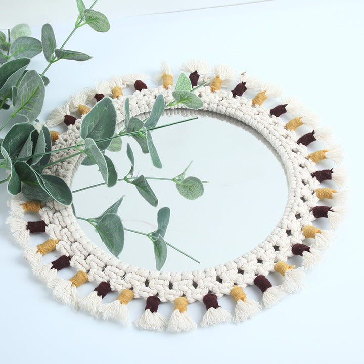 Decorative Macrame Wall Mirror Bowlift
