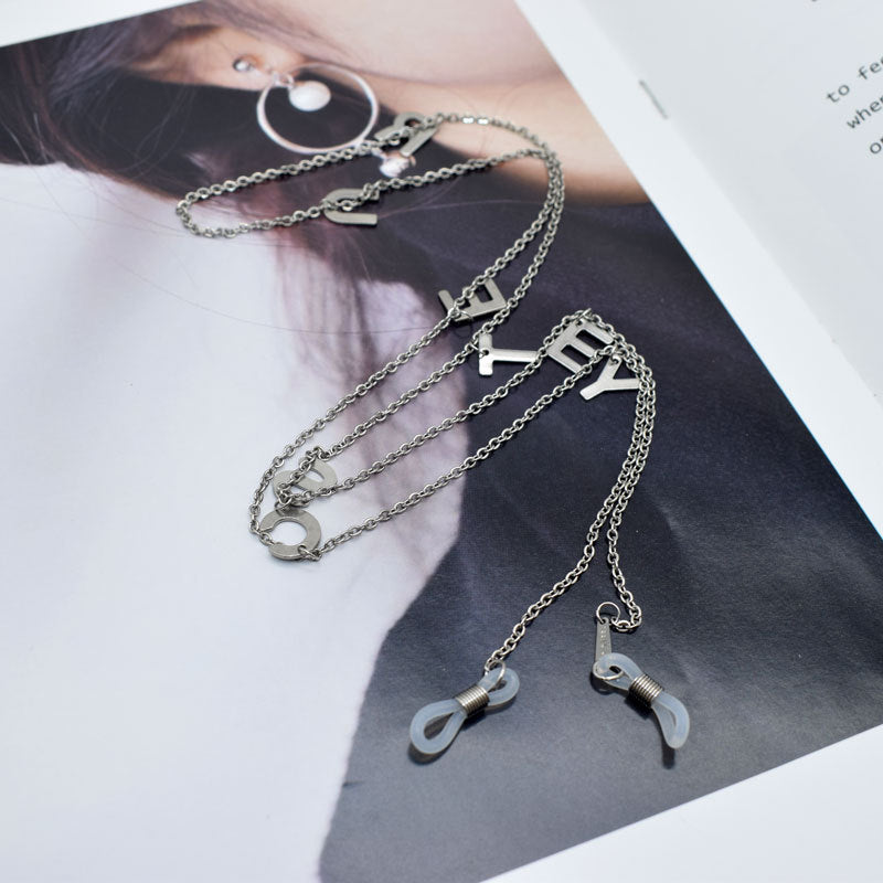 Alphabet Pendant Eyewear Necklace Bowlift