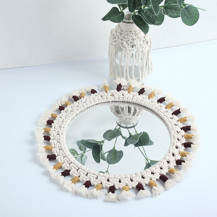 Decorative Macrame Wall Mirror Bowlift