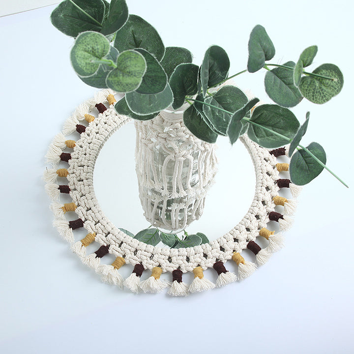 Decorative Macrame Wall Mirror Bowlift
