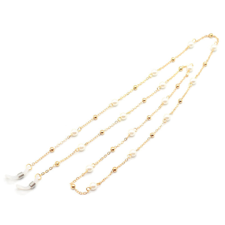 Delicate Pearl-Linked Eyewear Chain Bowlift