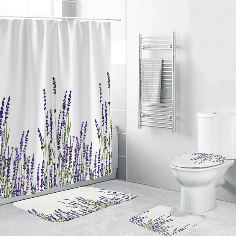 Artistic Floral Bath Decor Set Bowlift