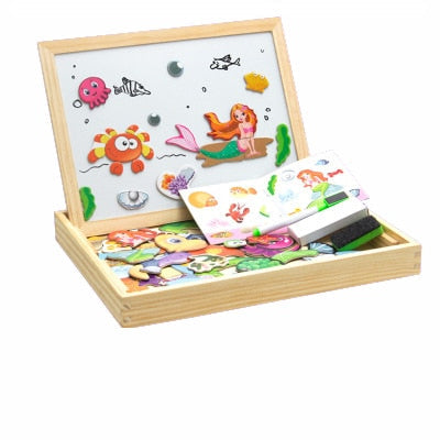 DrawPlay Board - Creative Wooden Magnetic Blackboard Bowlift
