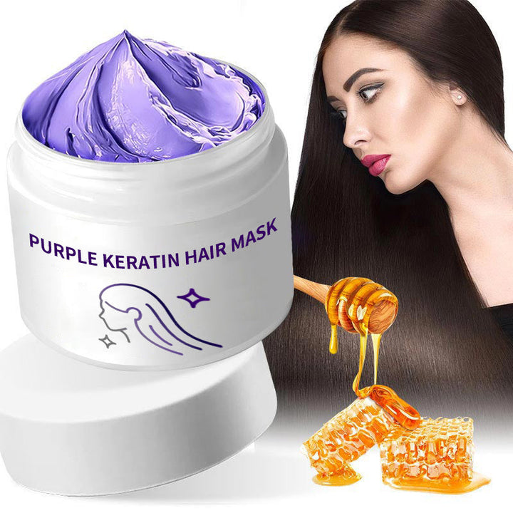 BowLift | Purple keratin hair mask - locks in color and neutralizes brassiness and yellow tones for blonde silver-gray hair with light highlights