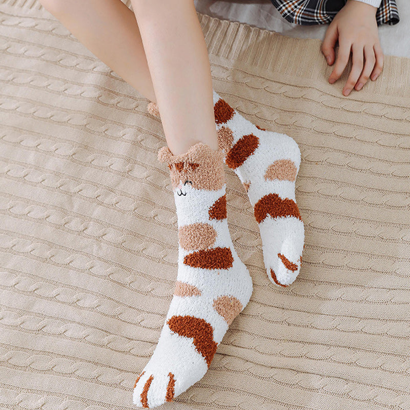 BowLift | Fuzzy Socks with Cat Paws