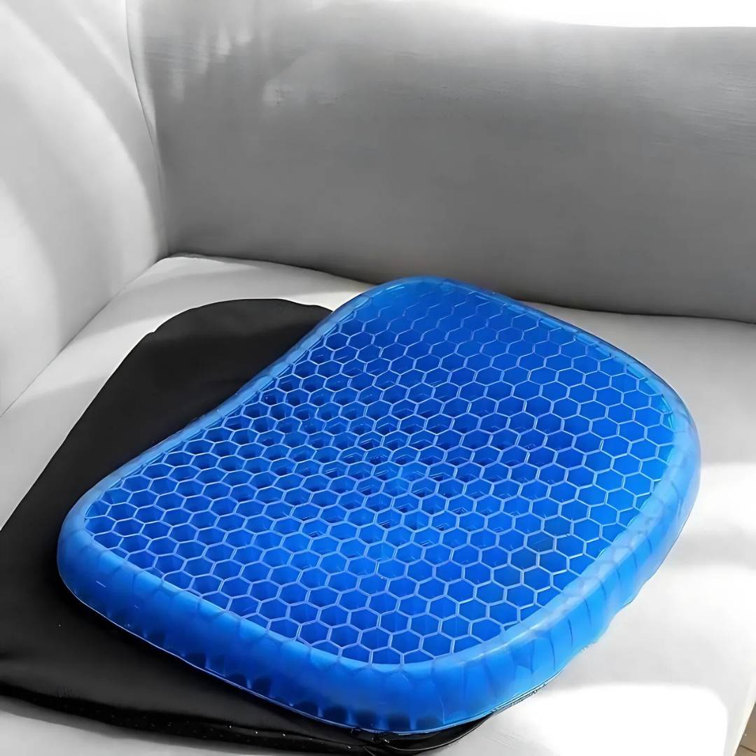 ComfortGel Orthopedic Gel Seat Cushion | Pressure Relief - Tailbone Pain - Lower Back Support - For Office Chair - Car - Wheelchair Use Bowlift