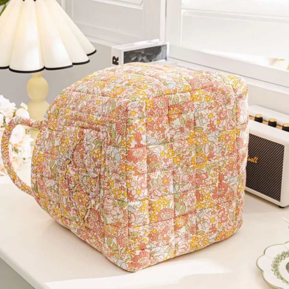 BowLift | Delicate Floral Canvas Storage Basket