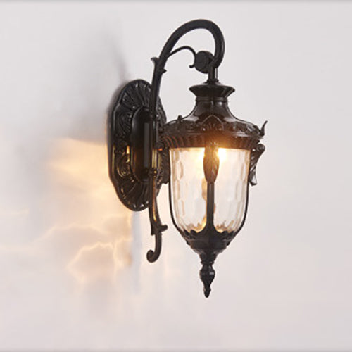 European Deluxe Lantern Outdoor Waterproof 1-Light Wall Sconce Lamp | Bowlift