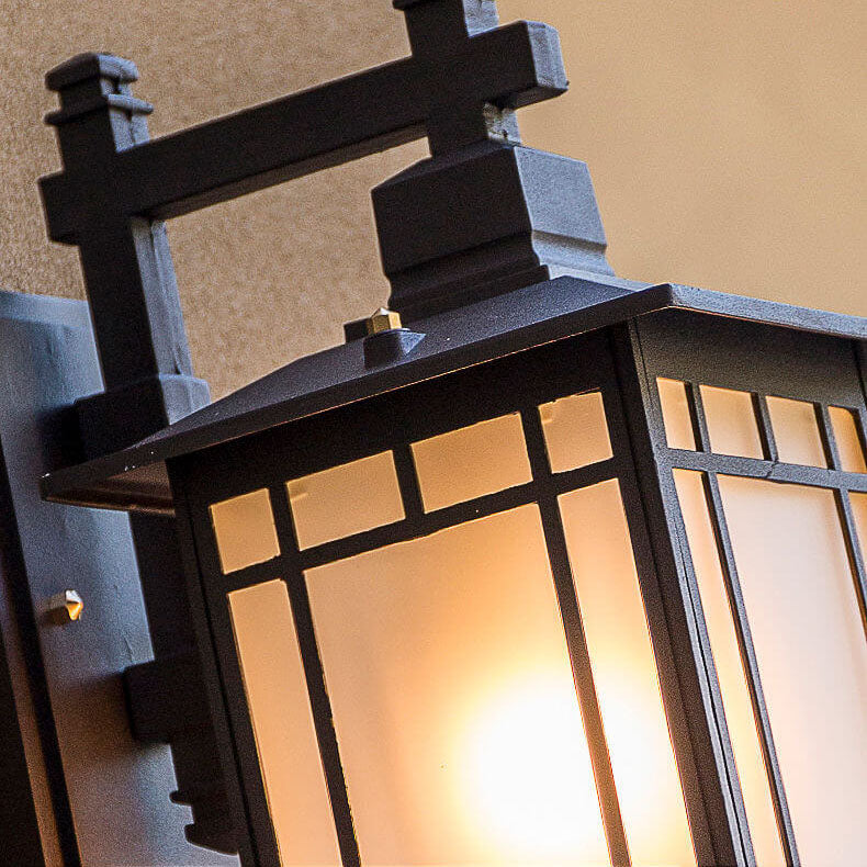 Modern Waterproof Solar Aluminum Chinese Pavilion Shape 1-Light Wall Sconce Lamp | Bowlift
