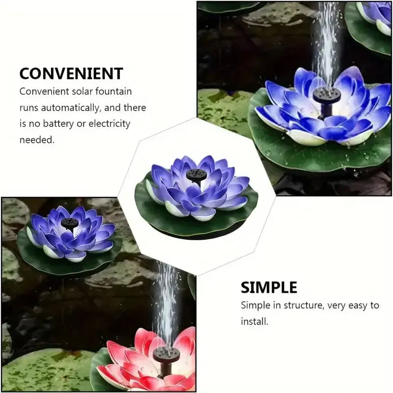 BowLift | Lotus Shaped Solar Fountain Pond Decorative
