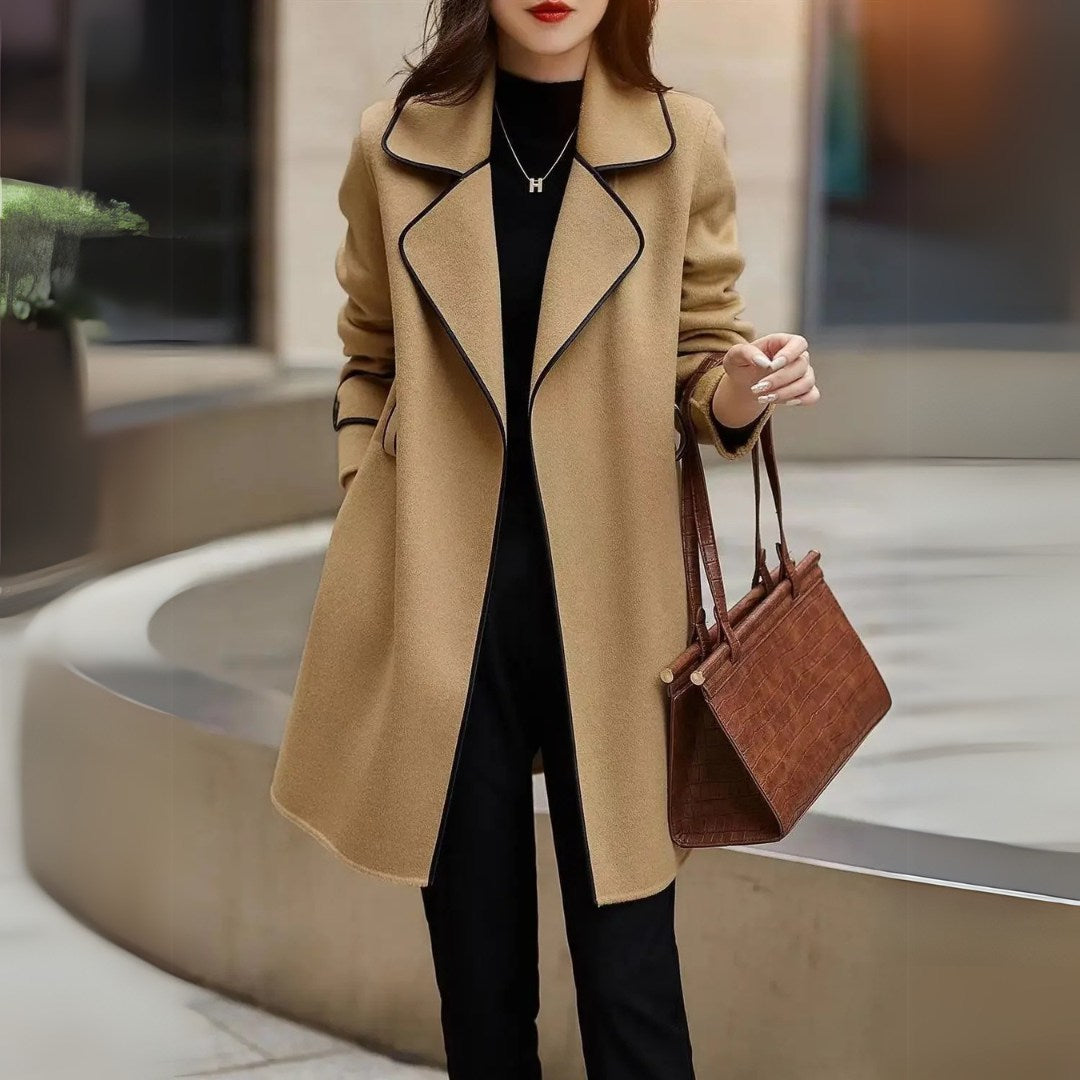 Lightweight Trench Coat with Tailored Fit and Soft-Touch Finish