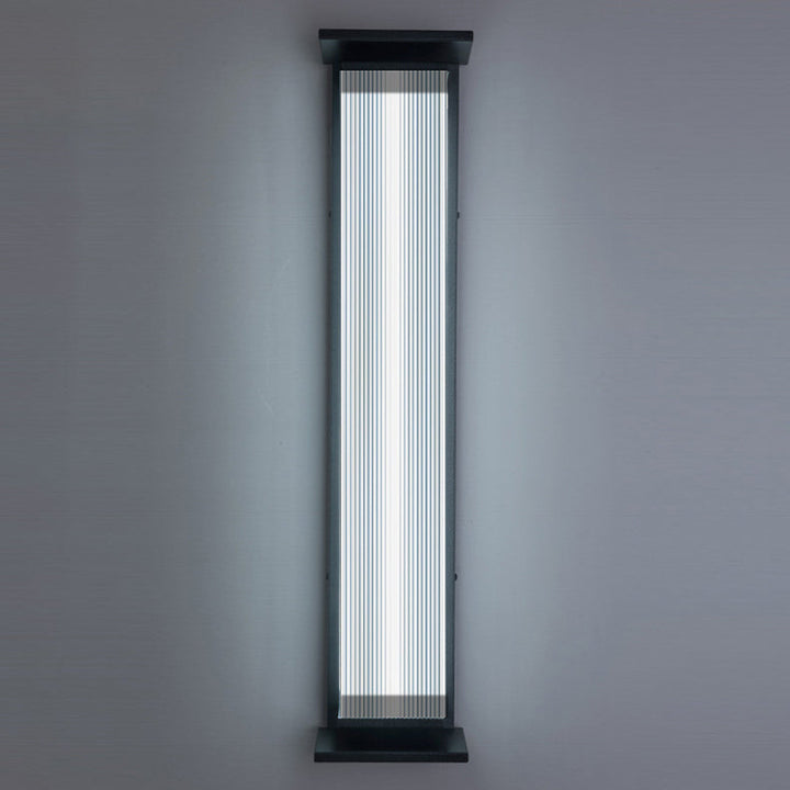 Modern Minimalist Waterproof Rectangular Stainless Steel Acrylic LED Wall Sconce Lamp For Outdoor Patio | Bowlift