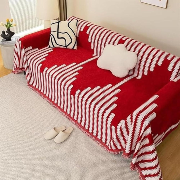 BowLift | Modern Monochrome Fern Sofa Cover
