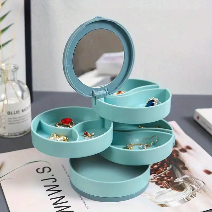 BowLift | Jewelry Box - 360° Rotating Storage Box for Jewelry, Maximum Protection and Organization