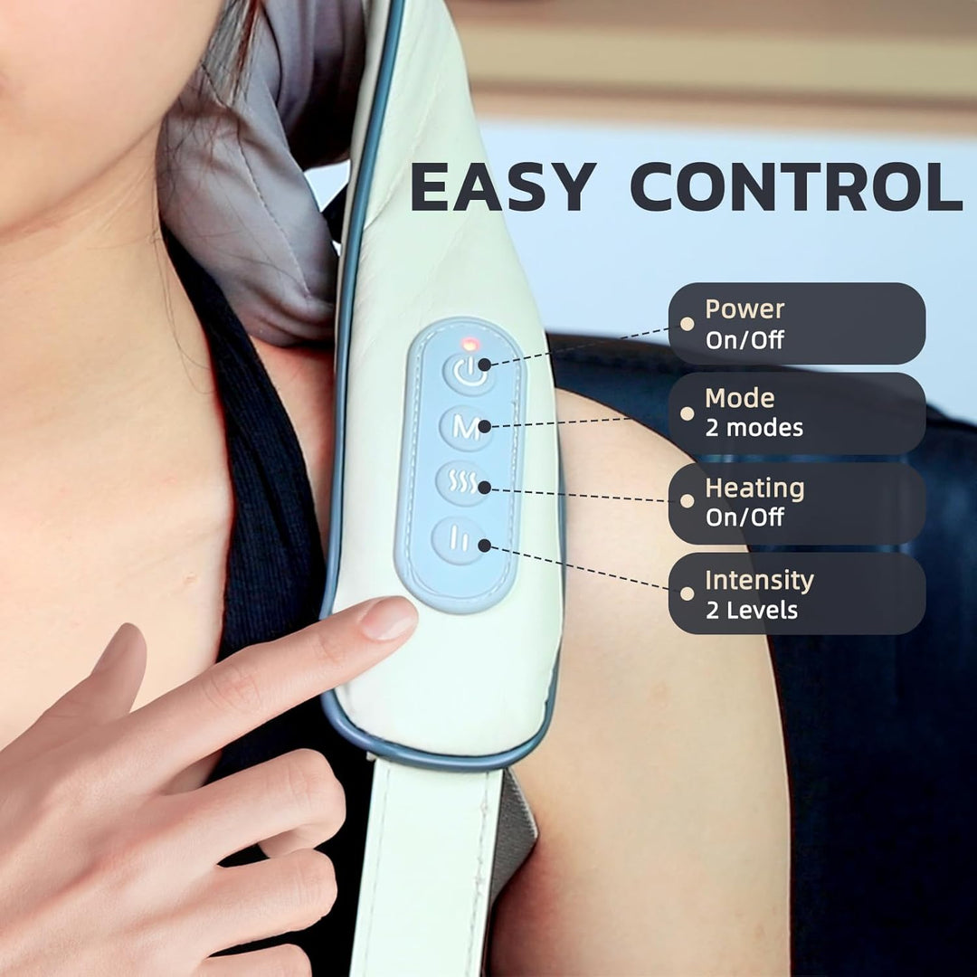 BowLift | Heated Massage Chair with Back & Neck Cushion – Shiatsu Massage for Total Comfort