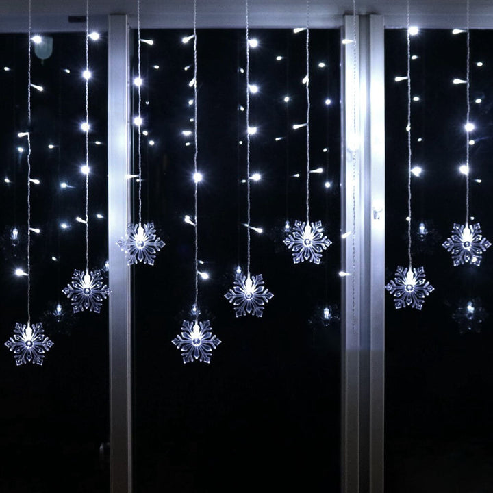BowLift | Snowflake Remote Control Ice Strip Light Blinking LED Decorative String Lights
