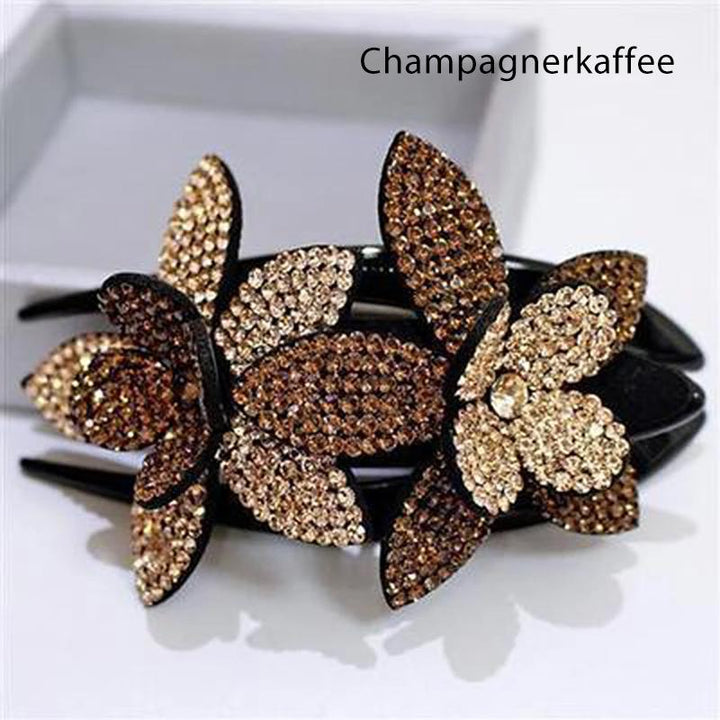BowLift | Rhinestone Double Flower Hair Clip