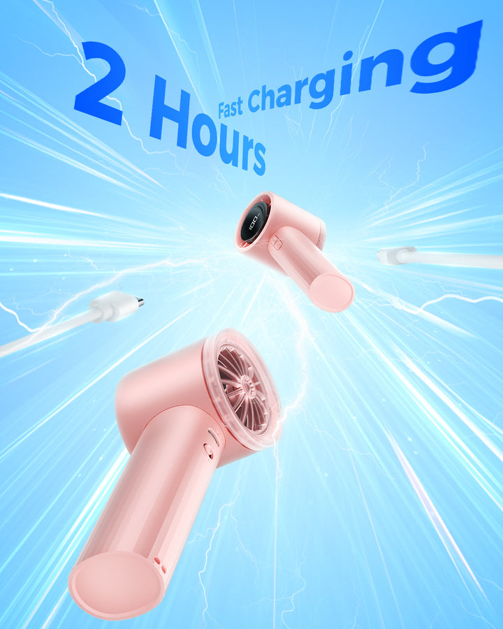 Portable High Speed Handheld Turbo Fan with LED Display | Bowlift