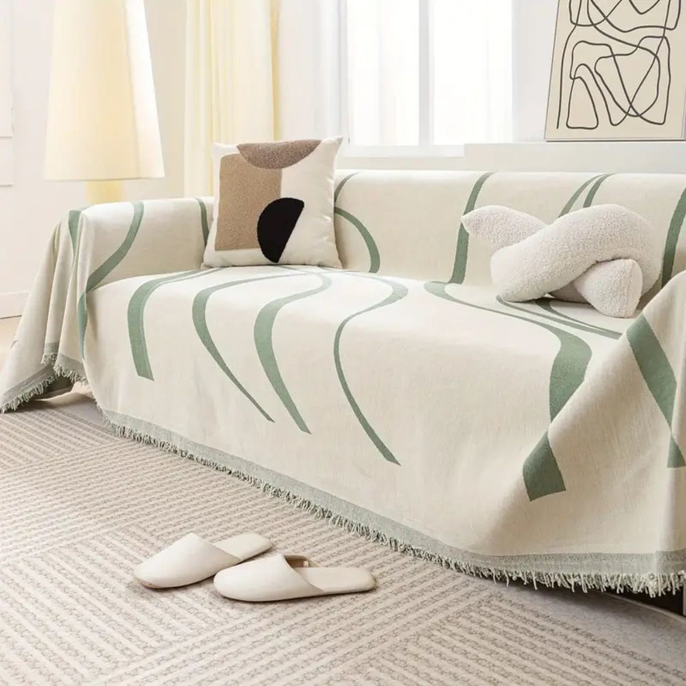 BowLift | Wave Lines Chenille Sofa Covers