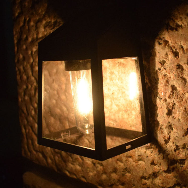 Modern Square Plastic Solar LED Outdoor Waterproof Garden Landscape Wall Sconce Lamp | Bowlift