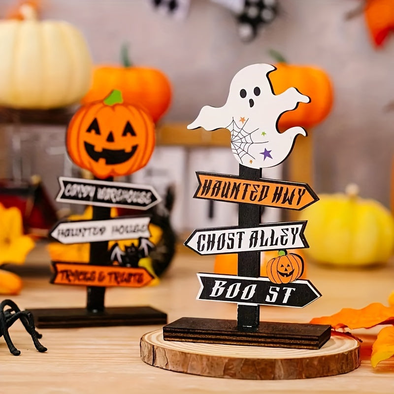 BowLift | Halloween Wooden Pumpkin Wooden Decorative Tabletop Ornament