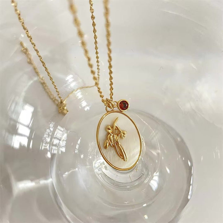 BowLift | 14k Dainty Birth Month Stone & Flower Charm Necklace